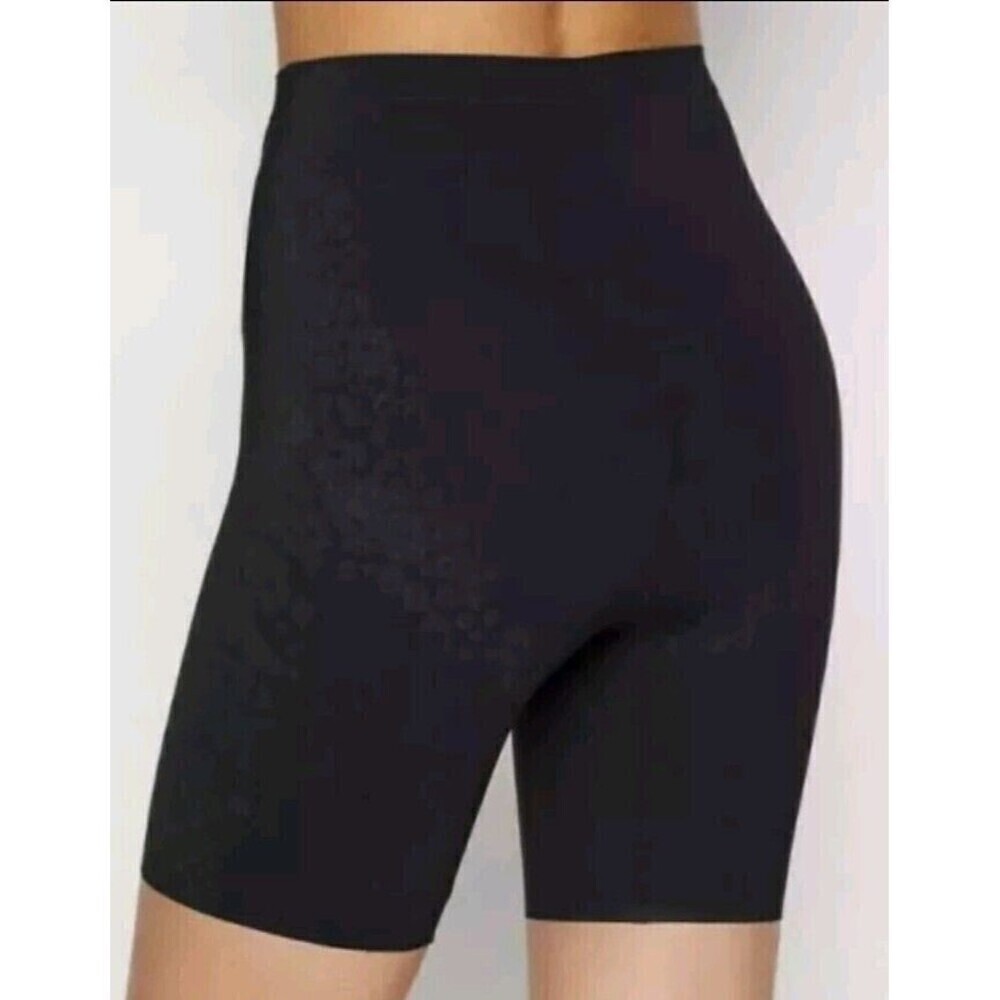 Maidenform Shapewear Size XL Black Fitsense Thigh Slimmer Seamless Lycra Dm0071